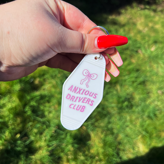 Anxious Drivers Club Motel Keychain