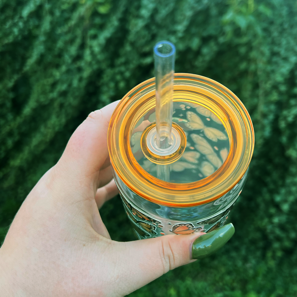 Butterfly Can Glass