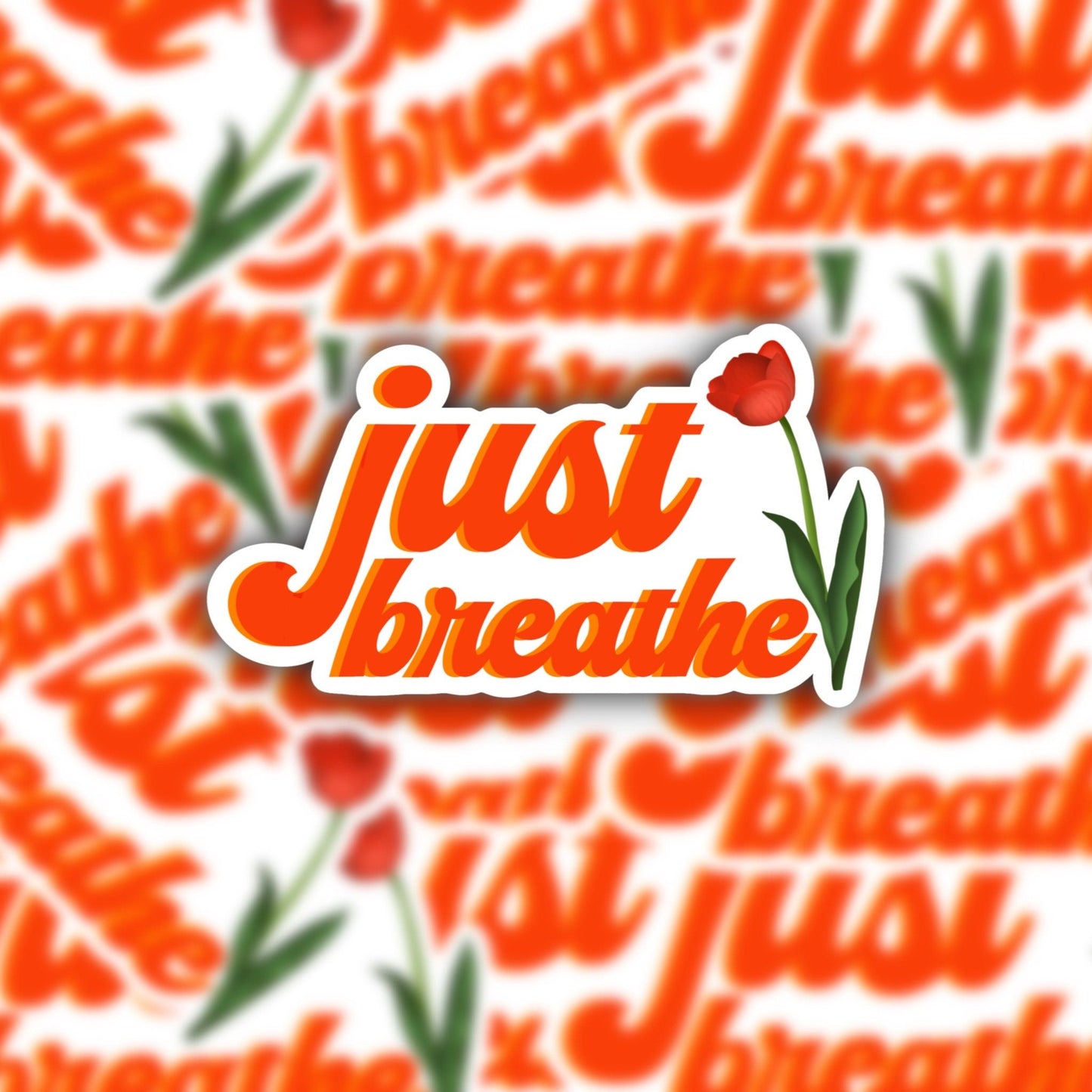Just Breathe Sticker