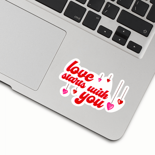 Love Starts With You Sticker