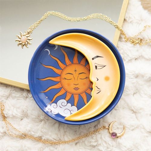 Sun and Moon Stacking Trinket Dish (Set of 2)