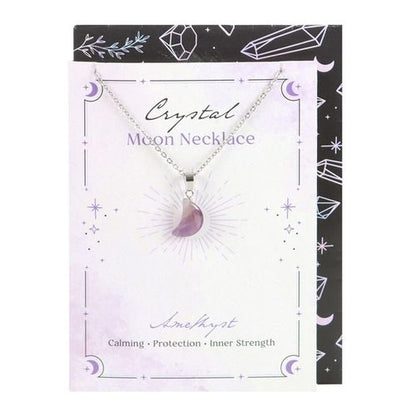 Crystal Moon Necklace Greetings Card