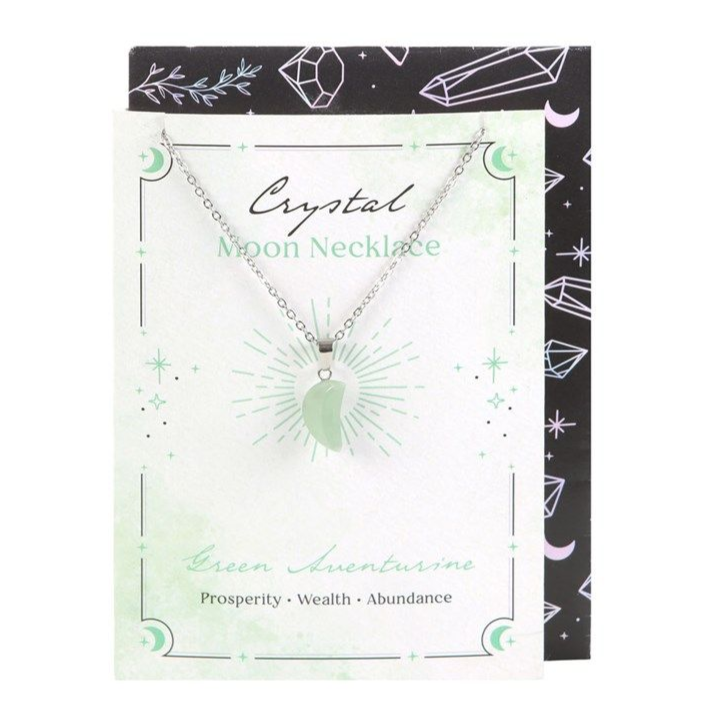 Crystal Moon Necklace Greetings Card