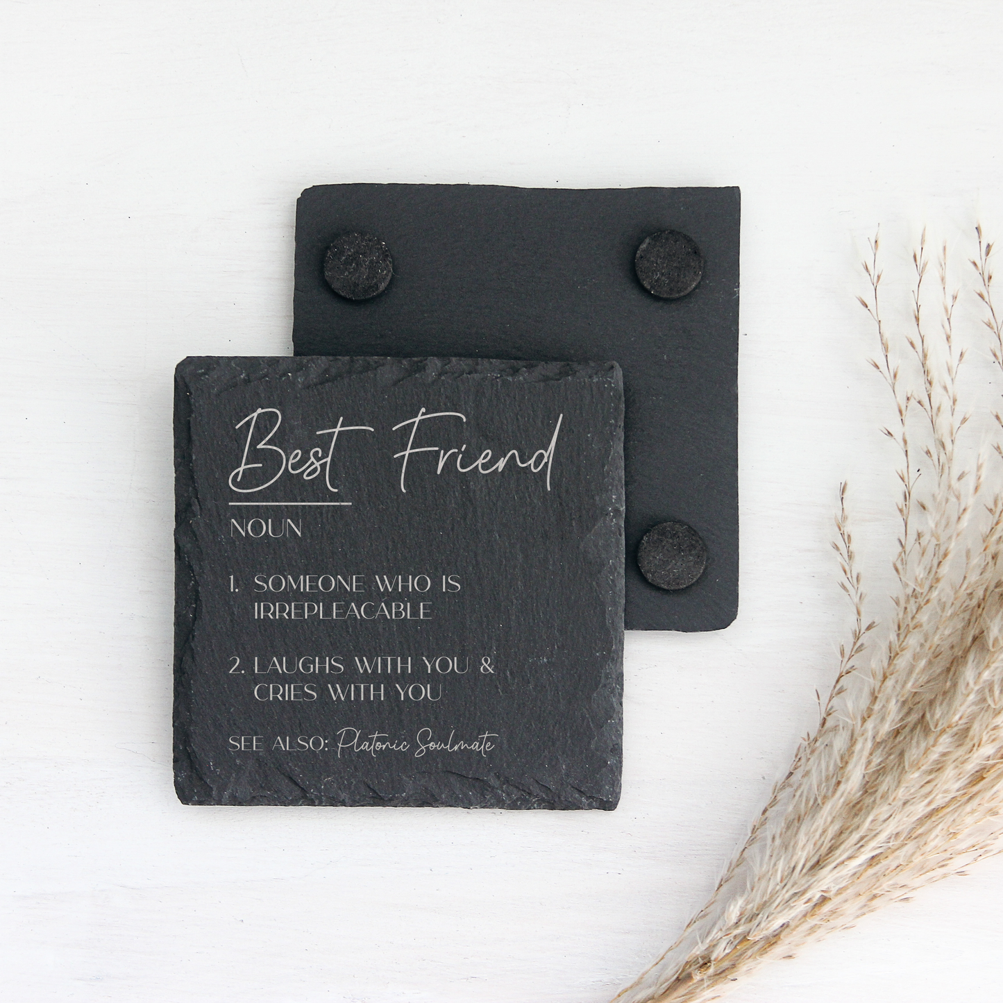 Best Friend Definition Slate Coaster