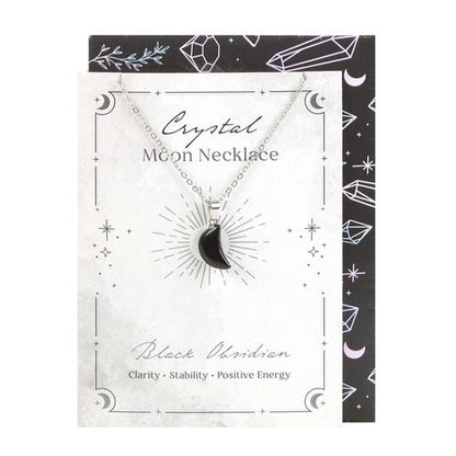 Crystal Moon Necklace Greetings Card