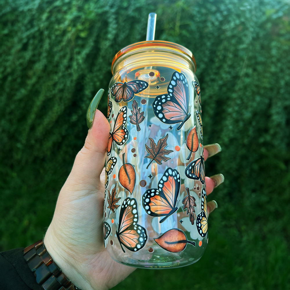 Butterfly Can Glass