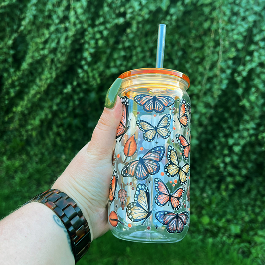 Butterfly Can Glass