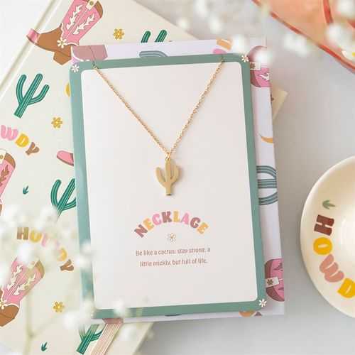 Cactus Necklace Greetings Card