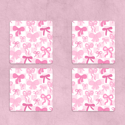 Checkerboard Bows Coaster