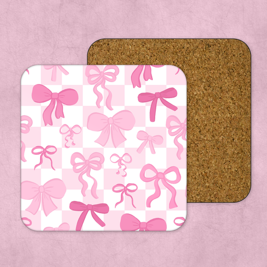 Checkerboard Bows Coaster