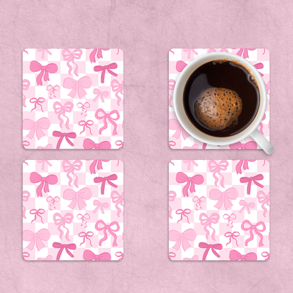 Checkerboard Bows Coaster