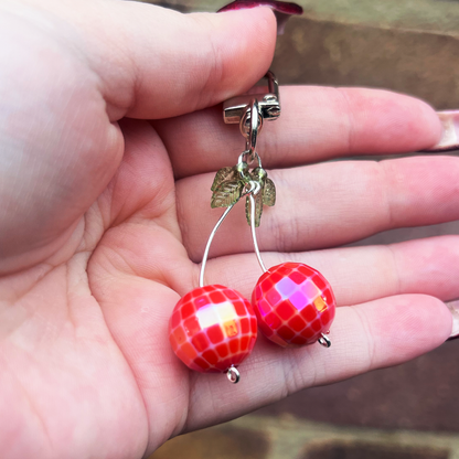 Disco Ball Cherries Keychain