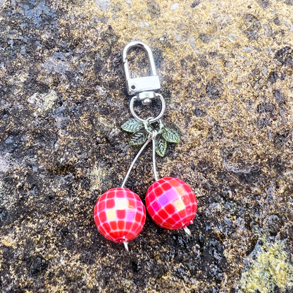 Disco Ball Cherries Keychain