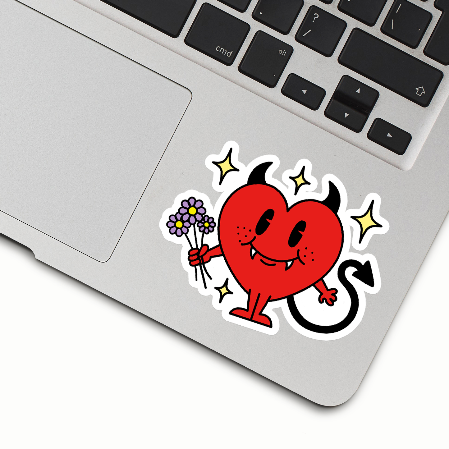 Retro Devilish Heart Sticker