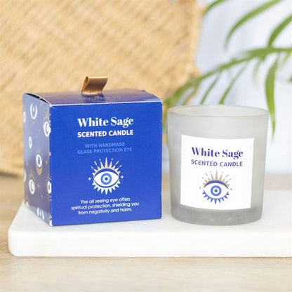Evil Eye Scented Candle with Crystals