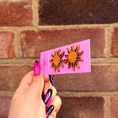Gold Sun Studs