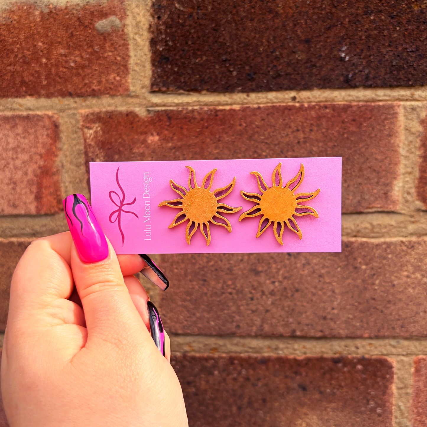 Gold Sun Studs