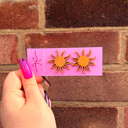 Gold Sun Studs