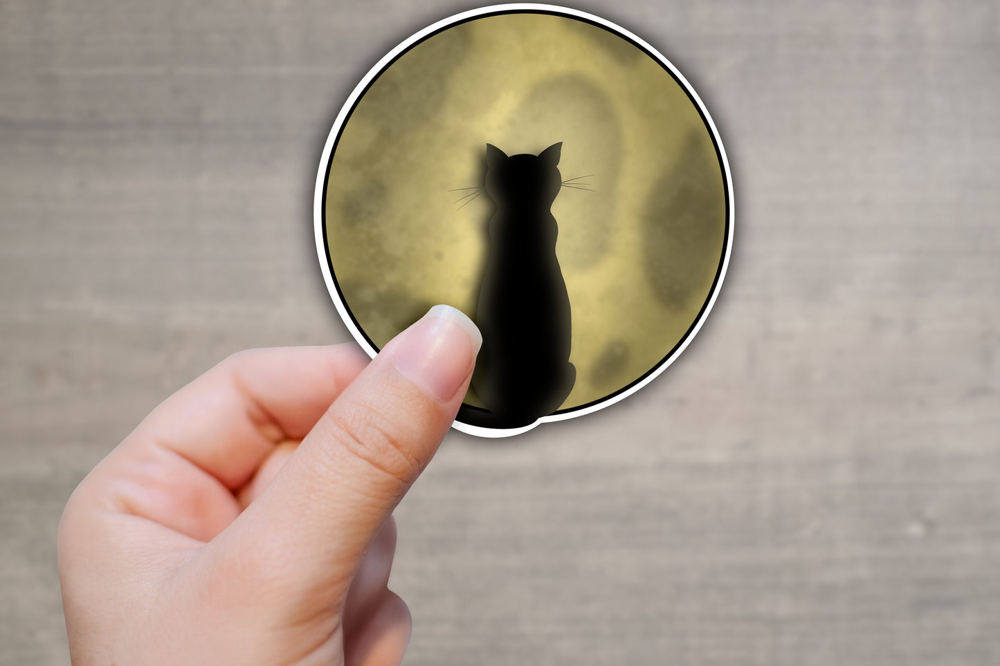 Cat & Moon Sticker