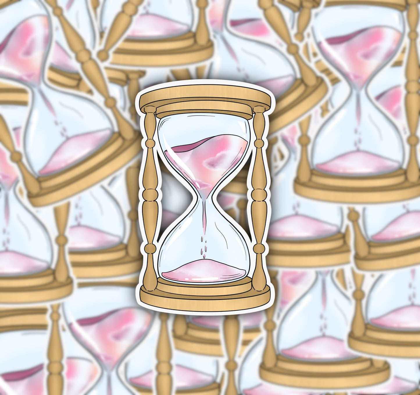 Sunset Hourglass Sticker