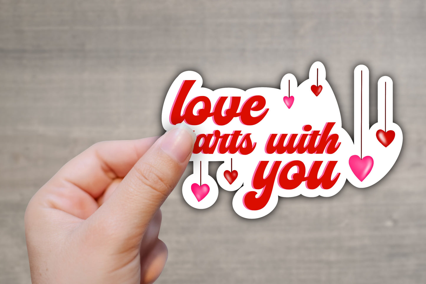 Love Starts With You Sticker