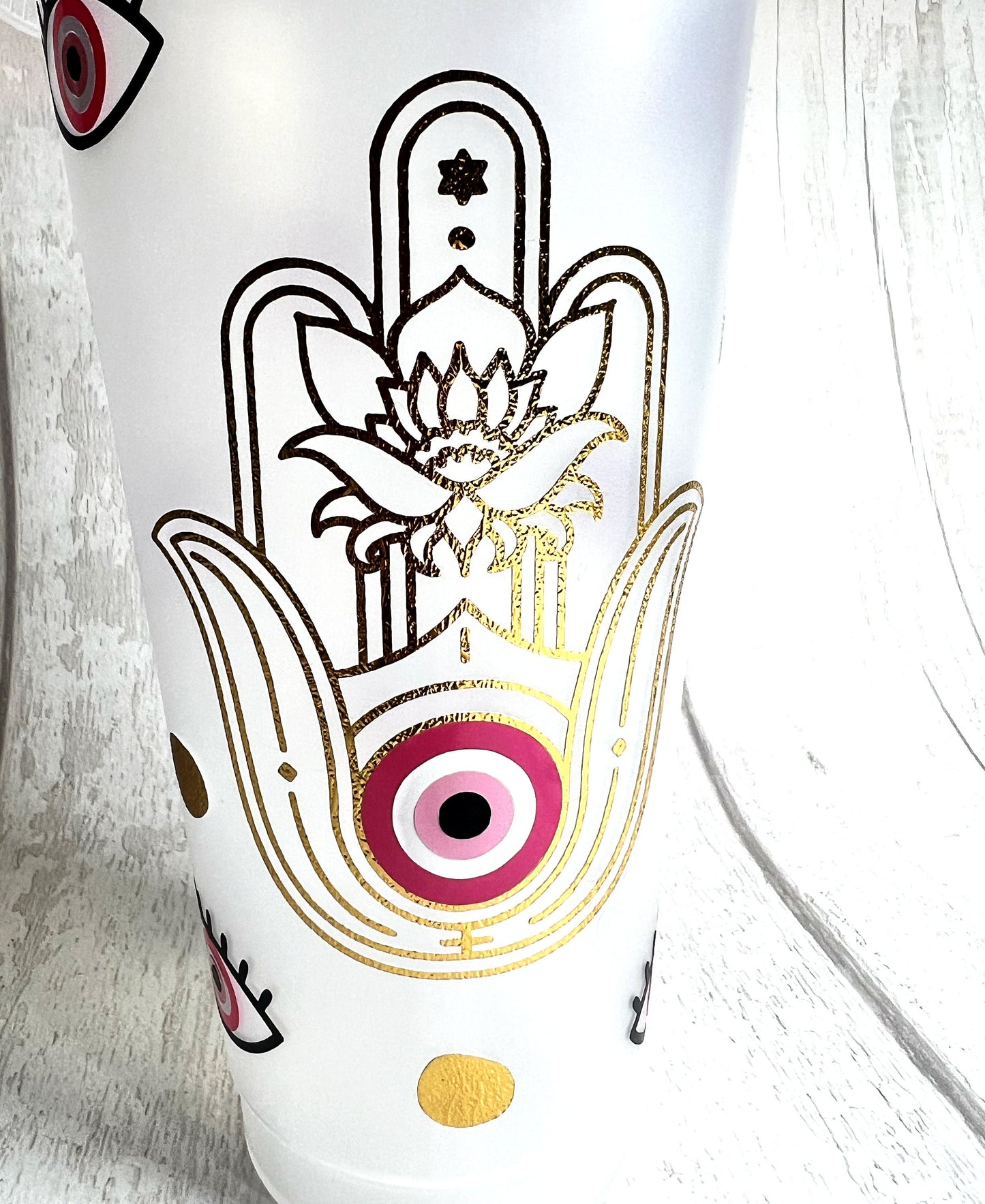 Pink Hamsa 24oz Tumbler