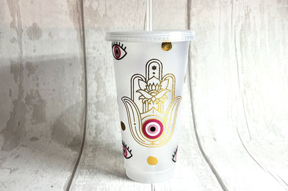 Pink Hamsa 24oz Tumbler