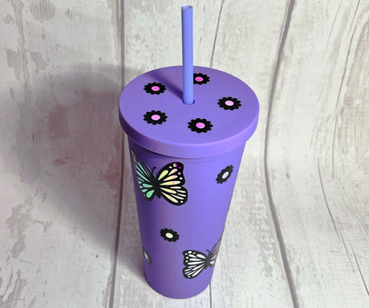 Opal Butterfly 24oz Double-Walled Tumbler