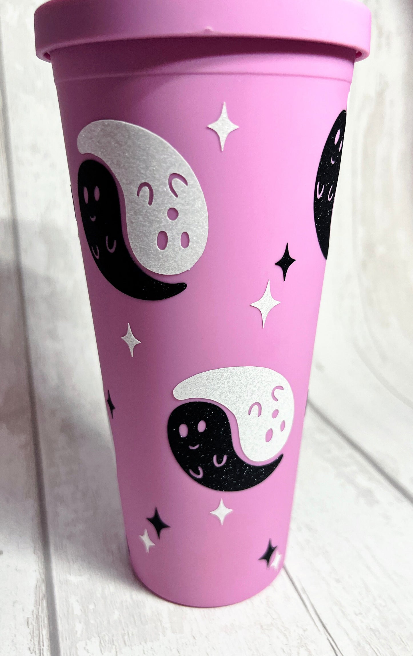 Ghost Yin Yang 24oz Double-Walled Tumbler