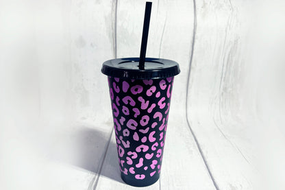 Pink Leopard Print 24oz Tumbler