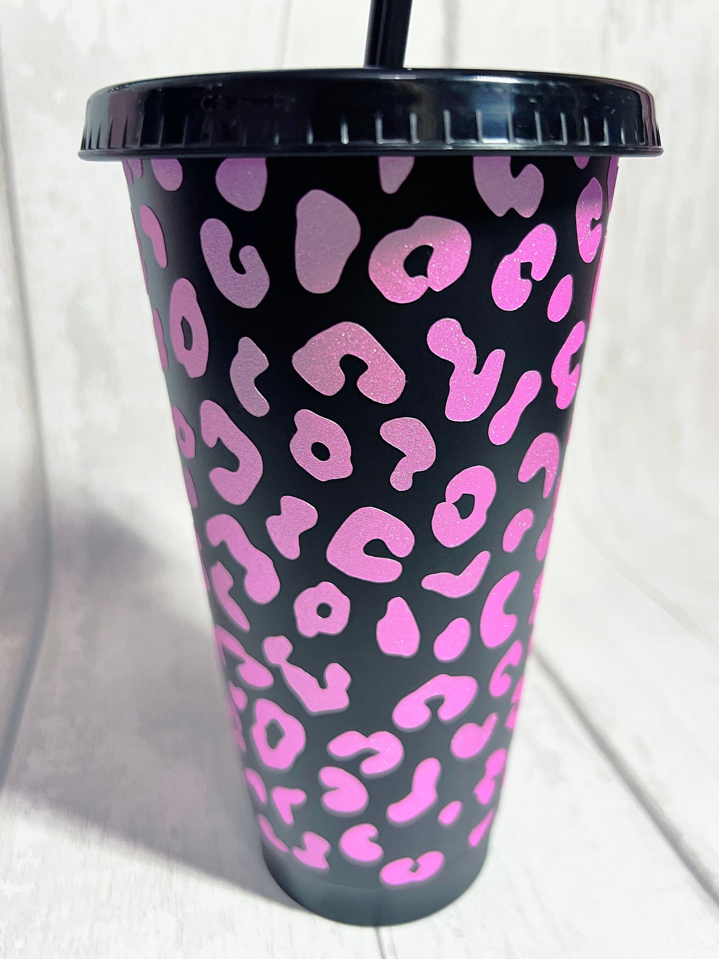 Pink Leopard Print 24oz Tumbler