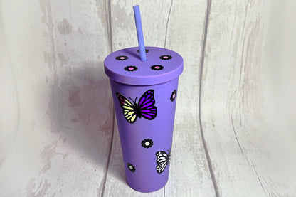 Opal Butterfly 24oz Double-Walled Tumbler