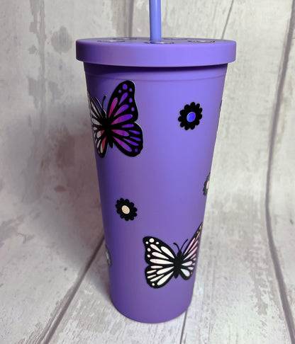 Opal Butterfly 24oz Double-Walled Tumbler