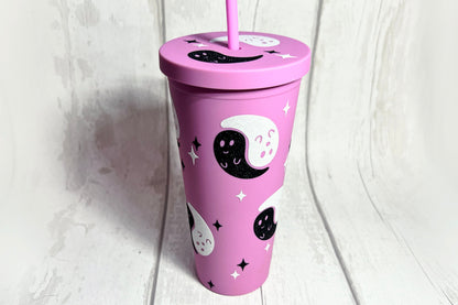 Ghost Yin Yang 24oz Double-Walled Tumbler