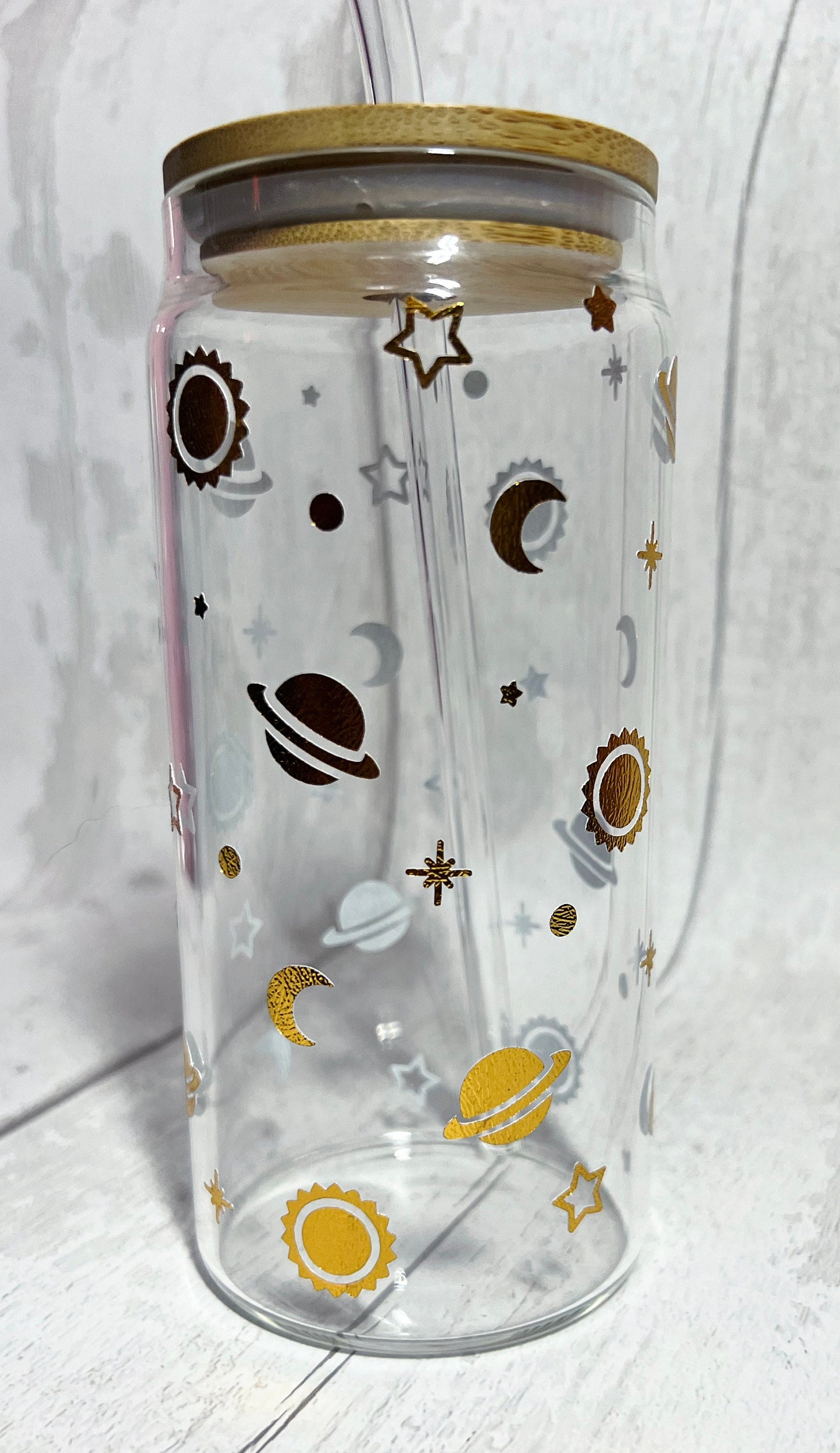 Celestial Libbey Can Glass