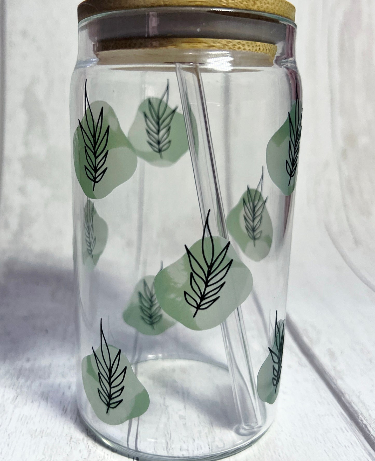 Leafy Libbey Can Glass