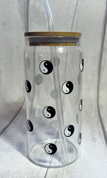 Yin Yang Libbey Can Glass