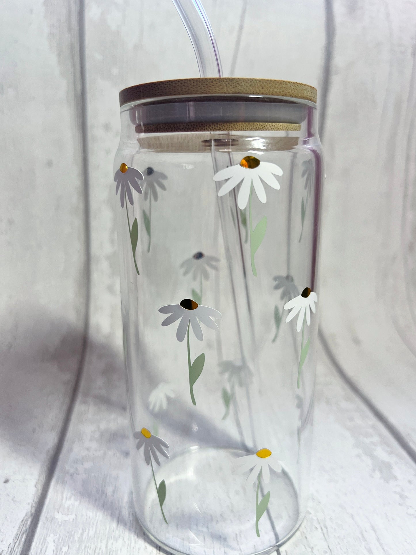 Breezy Daisy Libbey Can Glass