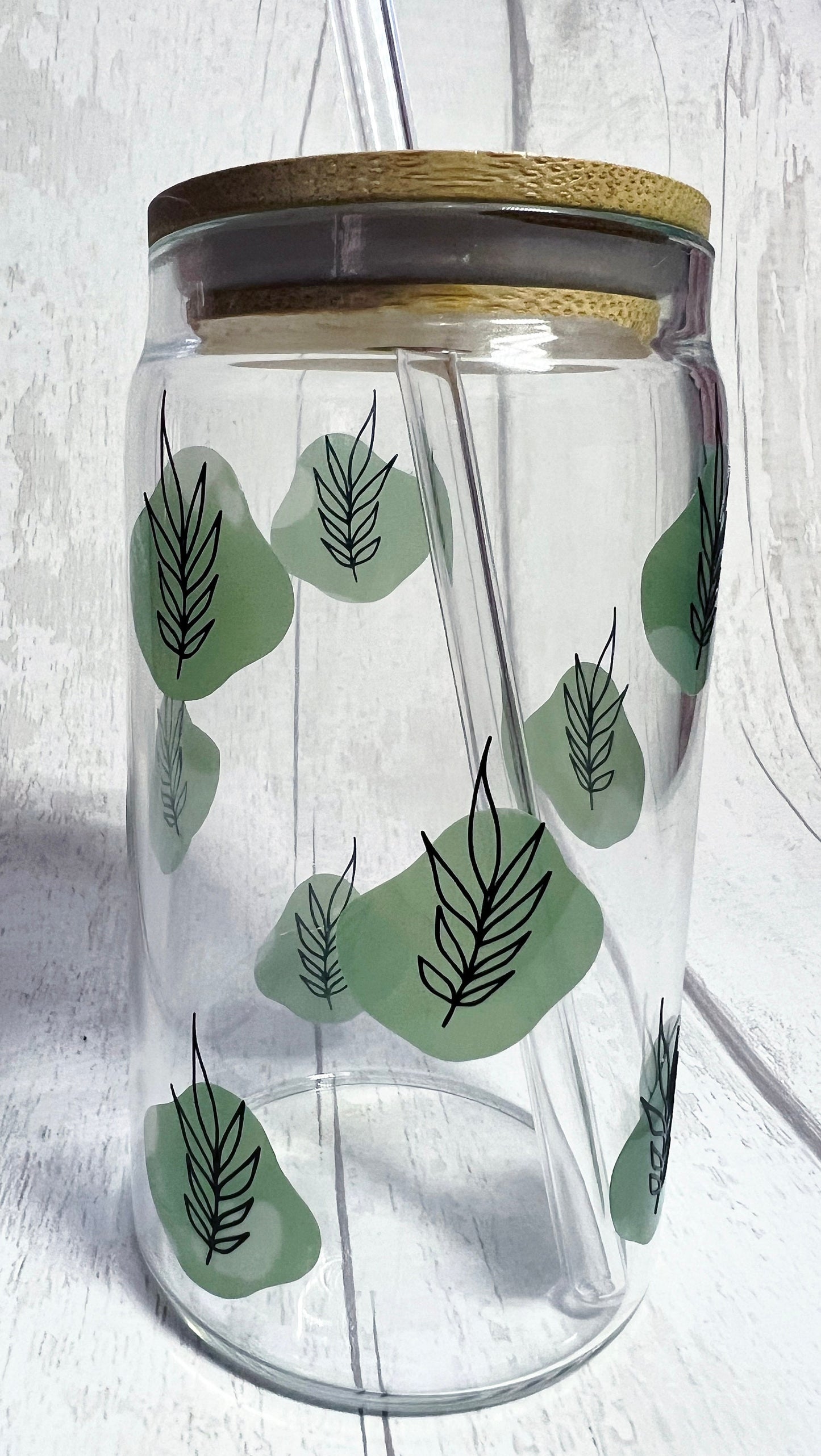 Leafy Libbey Can Glass