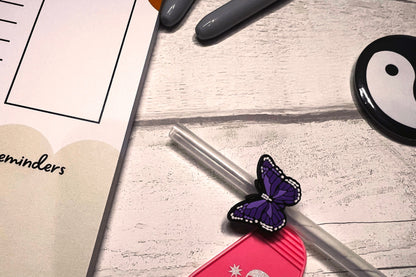 Butterfly Straw Charm