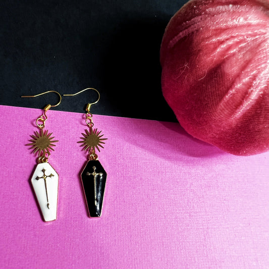 Coffin Dangle Earrings