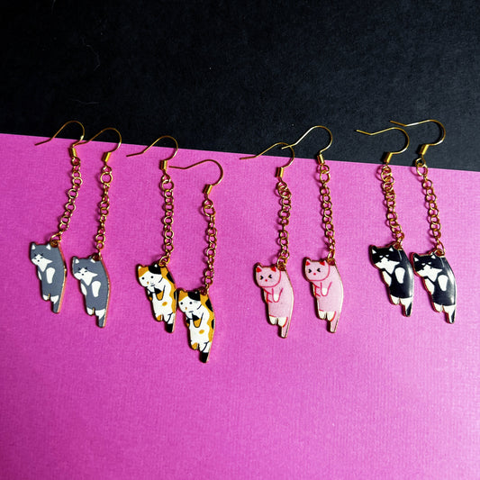 Cat Dangle Earrings