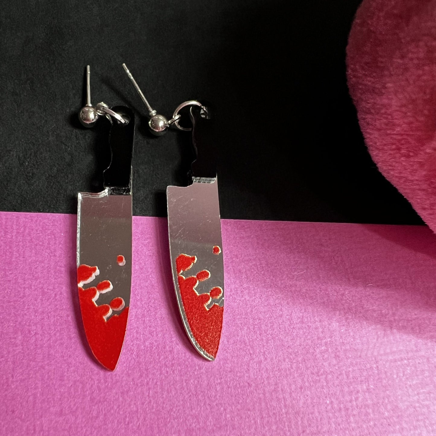 Horror Knife Dangle Earrings