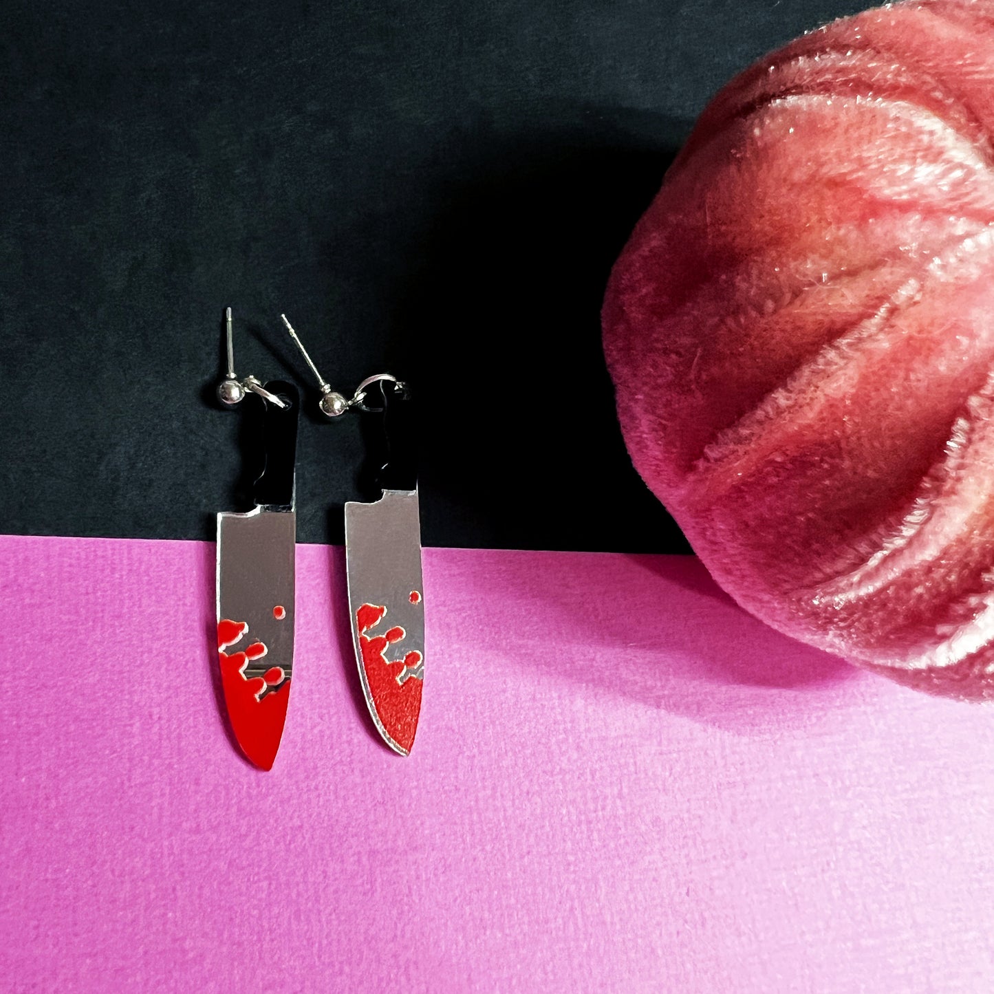 Horror Knife Dangle Earrings