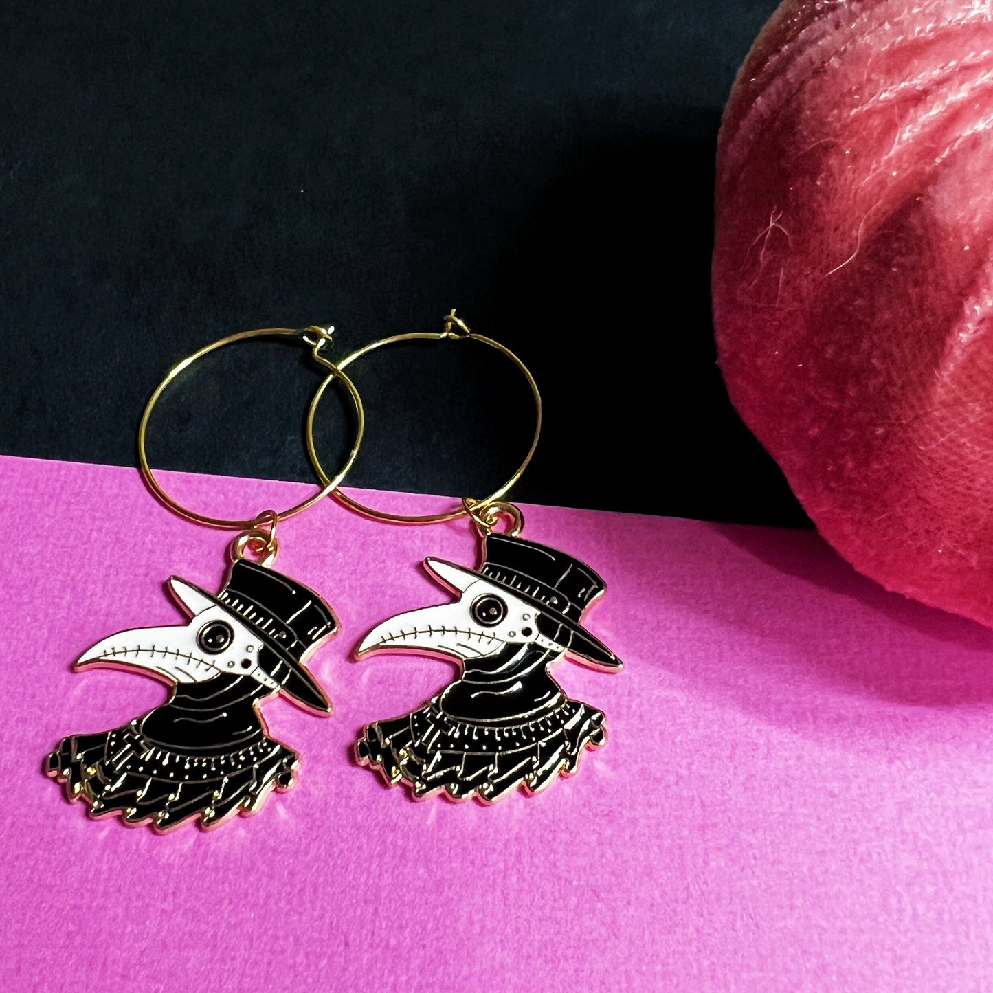 Plague Doctor Dangle Earrings