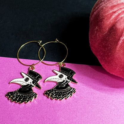 Plague Doctor Dangle Earrings