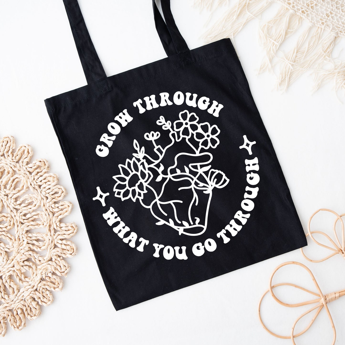 Grow Through What You Go Through Tote Bag