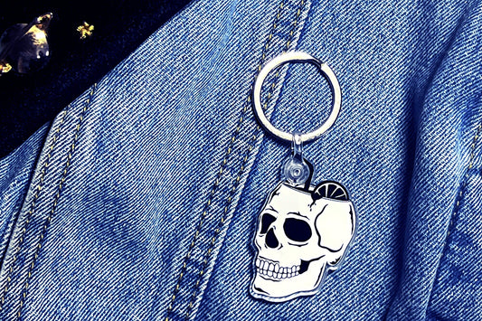 Tropical Skull Cup Keychain