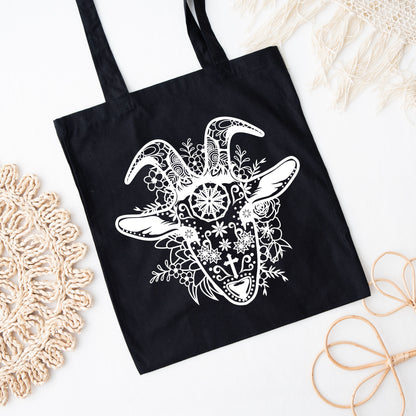 Sugar Skull Goat Tote Bag