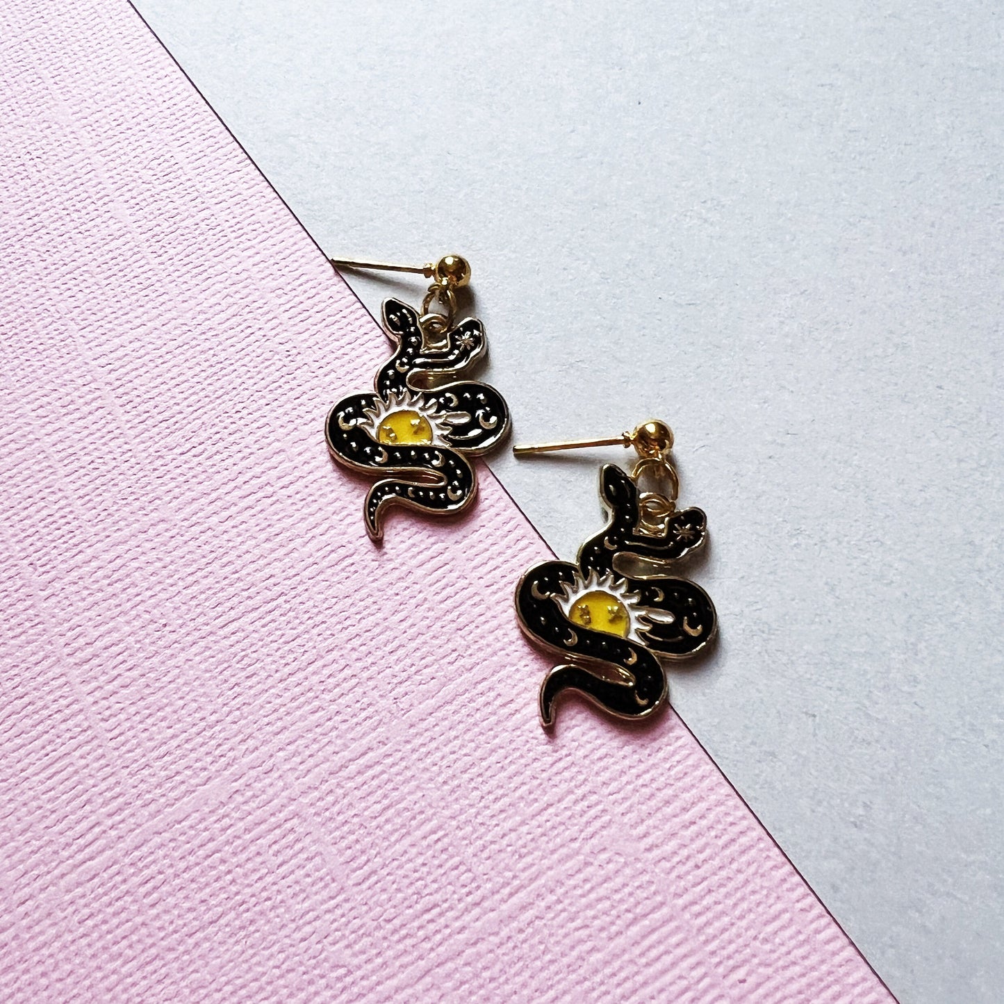 Snake Drop Stud Earrings